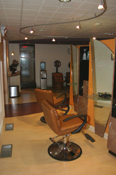 Tangles Hair Design and Day Spa East cutting stations