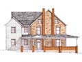 D&I Kreichelt Residence Rendering of west elevation