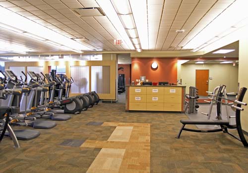 St. Luke's Hospital Health & Fitness Center and Human Resources Offices Fit-out Fitness center cardio room